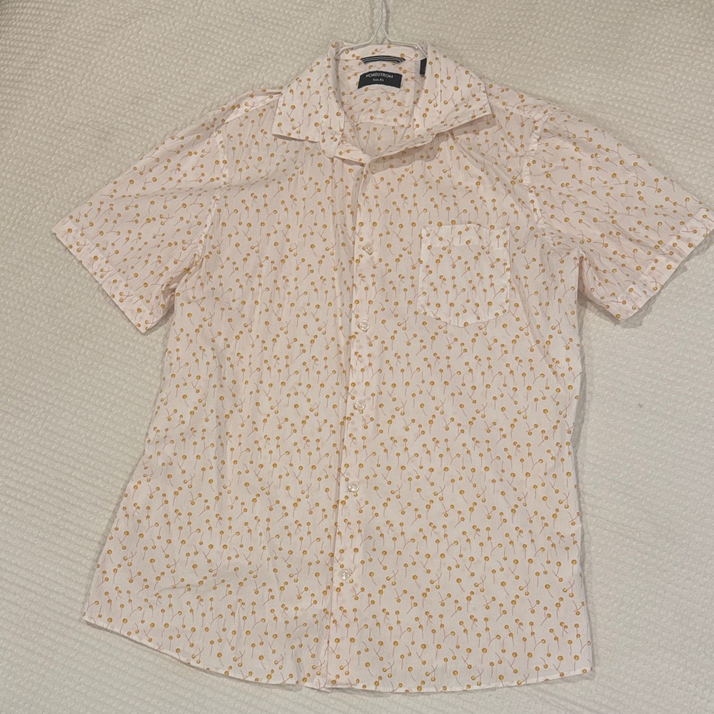 Nordstrom Men’s Short Sleeve Shirt with Floral Pattern